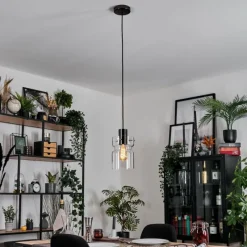 hofstein Hasvik Suspension, Suspension Chrome, Noir, 1 lumière