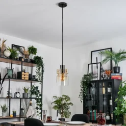 hofstein Hasvik Suspension, Suspension Chrome, Noir, 1 lumière