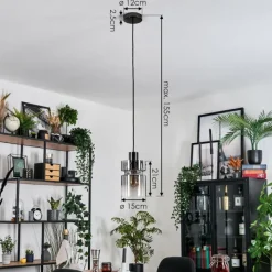 hofstein Hasvik Suspension, Suspension Chrome, Noir, 1 lumière