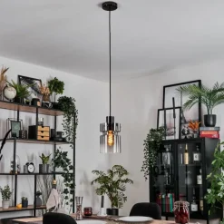 hofstein Hasvik Suspension, Suspension Chrome, Noir, 1 lumière