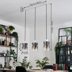 hofstein Hasvik Suspension, Suspension Blanc, 3 lumières