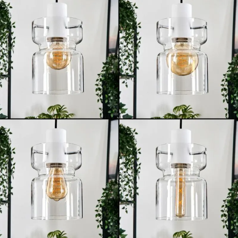 Suspension Verre Fumé-hofstein Hasvik Suspension, Suspension Blanc, 3 lumières