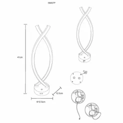 Luminaires Globo Lighting Hela Lampe à poser LED Rose, 1 lumière* Éclairage Led