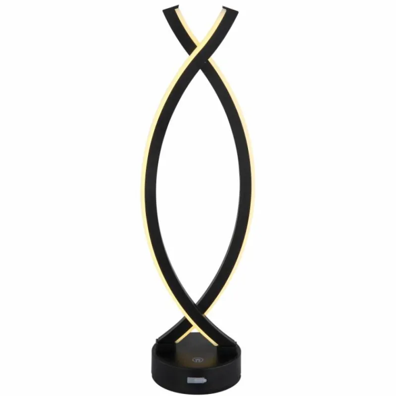 Luminaires Globo Lighting Hela Lampe à poser LED Noir, 1 lumière* Éclairage Led