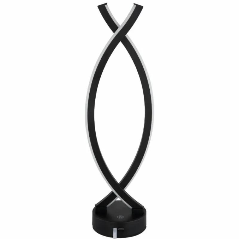 Luminaires Globo Lighting Hela Lampe à poser LED Noir, 1 lumière* Éclairage Led