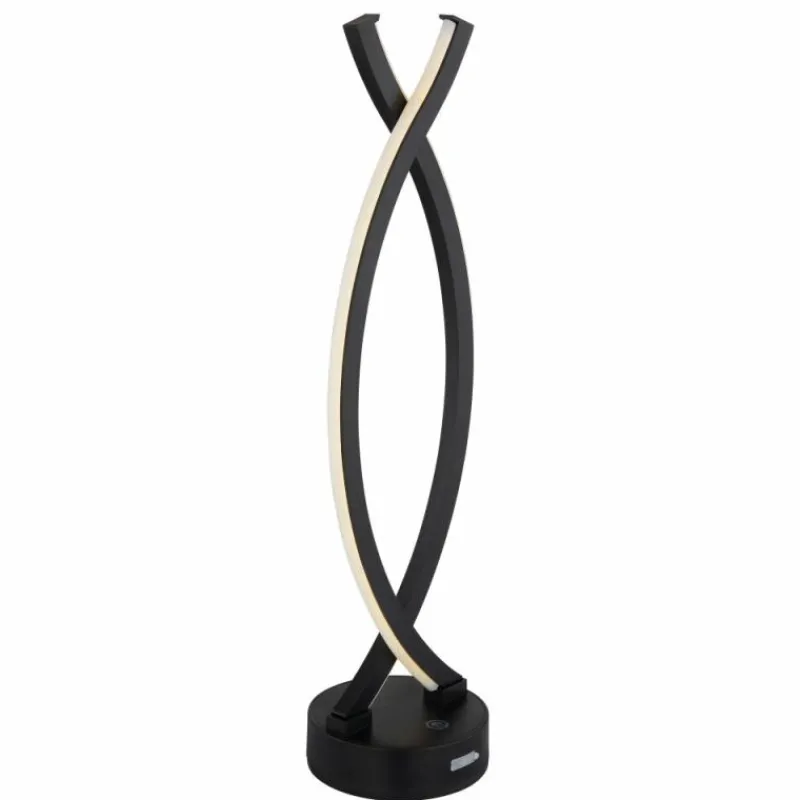 Luminaires Globo Lighting Hela Lampe à poser LED Noir, 1 lumière* Éclairage Led