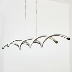 hofstein Henrichemont Suspension, Suspension LED Nickel mat, 1 lumière* Éclairage Led