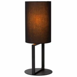 Lampes En Tissu-Luminaires Lucide HERMAN Lampe à poser Noir, 1 lumière