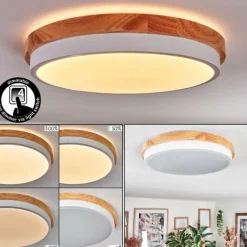 Luminaires Scandinaves-hofstein Hiral Plafonnier, Panel LED Écru, Blanc, 1 lumière