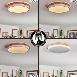 Luminaires Scandinaves-hofstein Hiral Plafonnier, Panel LED Écru, Blanc, 1 lumière