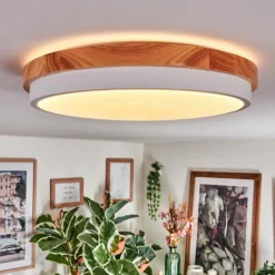 Luminaires Scandinaves-hofstein Hiral Plafonnier, Panel LED Écru, Blanc, 1 lumière