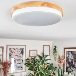 Luminaires Scandinaves-hofstein Hiral Plafonnier, Panel LED Écru, Blanc, 1 lumière