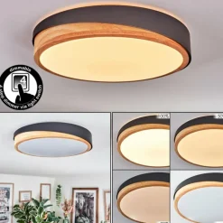 Luminaires Scandinaves-hofstein Hiral Plafonnier, Panel LED Écru, Noir, 1 lumière