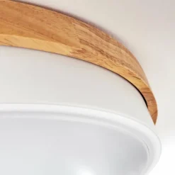 Luminaires Scandinaves-hofstein Hiral Plafonnier, Panel LED Écru, Blanc, 1 lumière, Télécommandes