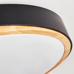 Luminaires Scandinaves-hofstein Hiral Plafonnier, Panel LED Écru, Noir, 1 lumière, Télécommandes