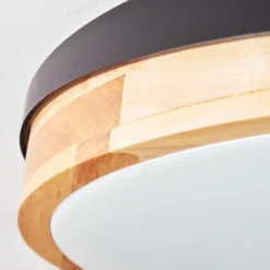 Luminaires Scandinaves-hofstein Hiral Plafonnier, Panel LED Écru, Noir, 1 lumière, Télécommandes