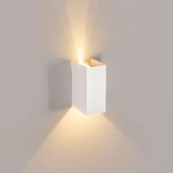 hofstein Hoods Lampe murale d´extérieur, Luminaire Up & Down, Applique murale LED Blanc, 1 lumière