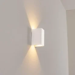 hofstein Hoods Lampe murale d´extérieur, Luminaire Up & Down, Applique murale LED Blanc, 1 lumière