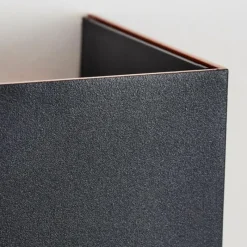 hofstein Hoods Lampe murale d´extérieur, Luminaire Up & Down, Applique murale LED Cuivre, Noir, 1 lumière