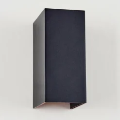 hofstein Hoods Lampe murale d´extérieur, Luminaire Up & Down, Applique murale LED Cuivre, Noir, 1 lumière