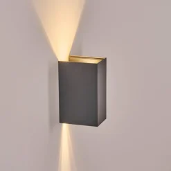 hofstein Hoods Lampe murale d´extérieur, Luminaire Up & Down, Applique murale LED Anthracite, 1 lumière