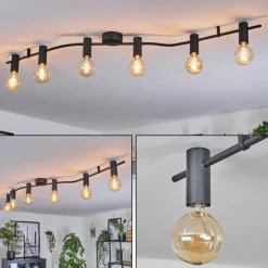 hofstein Hukamaa Plafonnier Noir, 6 lumières