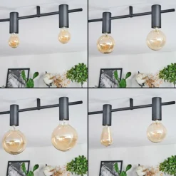 hofstein Hukamaa Plafonnier Noir, 6 lumières