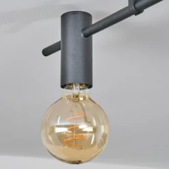 hofstein Hukamaa Plafonnier Noir, 6 lumières