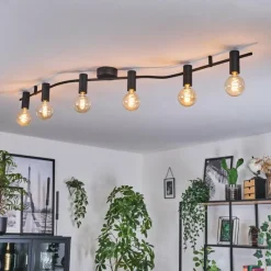 hofstein Hukamaa Plafonnier Noir, 6 lumières