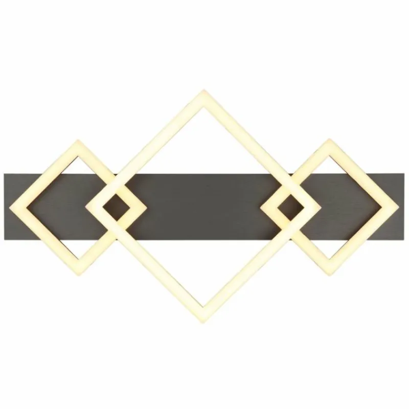 Lampes En Bois-Luminaires Globo Lighting I Plafonnier LED Gris, Noir, 1 lumière