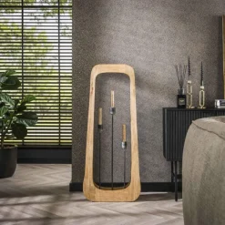 Lampes En Bois-hofstein Idzaard Lampadaire Écru, 3 lumières