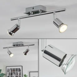 hofstein Ilaro Plafonnier, Spot de plafond Chrome, 2 lumières* Spots Et Projecteurs