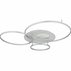 Luminaires Globo Lighting Invertina Plafonnier LED Argenté, 1 lumière, Télécommandes* Éclairage Led