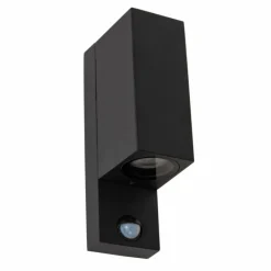 Luminaires Lucide IR Lampe murale d´extérieur Noir, 2 lumières, Détecteur de mouvement