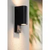 Luminaires Lucide IR Lampe murale d´extérieur Noir, 2 lumières, Détecteur de mouvement