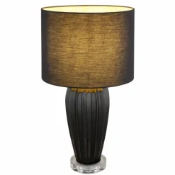 Lampes En Tissu-Luminaires Globo Lighting Irina Lampe à poser Noir, Transparent, 1 lumière