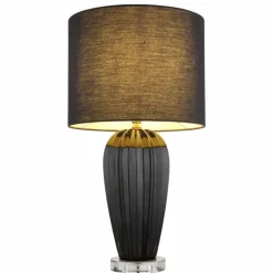 Lampes En Tissu-Luminaires Globo Lighting Irina Lampe à poser Noir, Transparent, 1 lumière