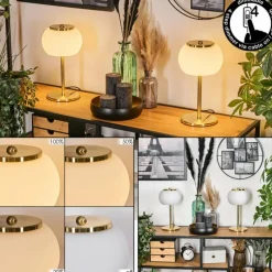 hofstein Izenave Lampe à poser, Liseuse LED Or, 1 lumière