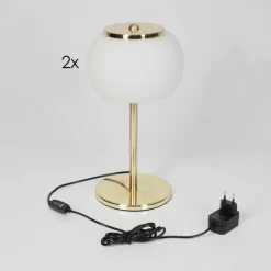 hofstein Izenave Lampe à poser, Liseuse LED Or, 1 lumière
