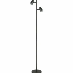 Luminaires Globo Lighting James Lampadaire Gris, 2 lumières* Lampadaires Et Lampes Sur Pied