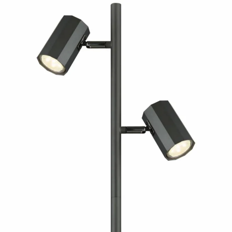 Luminaires Globo Lighting James Lampadaire Gris, 2 lumières* Lampadaires Et Lampes Sur Pied