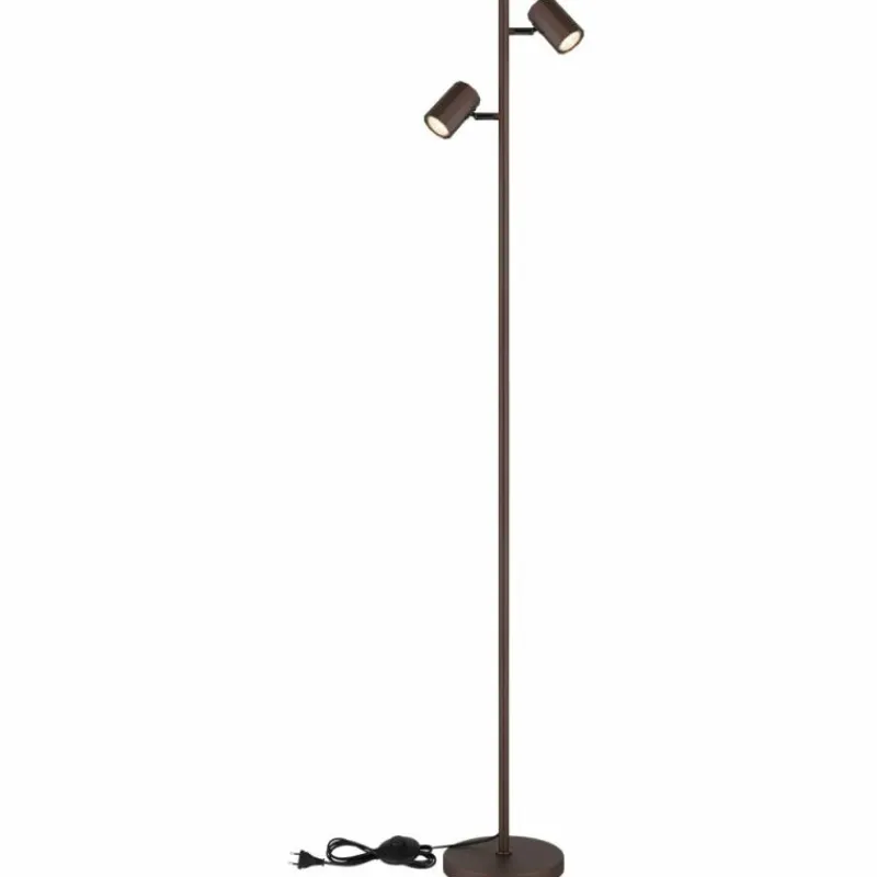Luminaires Globo Lighting James Lampadaire Bronze, 2 lumières* Lampadaires Et Lampes Sur Pied