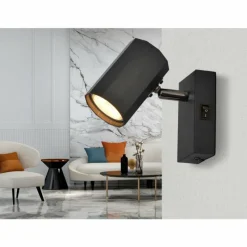 Luminaires Globo Lighting James Plafonnier, Spot de plafond, Applique murale, Spot mural Noir, 1 lumière* Spots Et Projecteurs