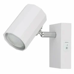 Luminaires Globo Lighting James Plafonnier, Spot de plafond, Applique murale, Spot mural Blanc, 1 lumière* Spots Et Projecteurs