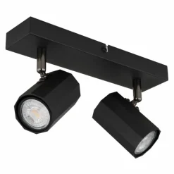 Luminaires Globo Lighting James Plafonnier, Spot de plafond, Applique murale, Spot mural Noir, 2 lumières* Spots Et Projecteurs