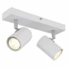 Luminaires Globo Lighting James Plafonnier, Spot de plafond, Applique murale, Spot mural Blanc, 2 lumières* Spots Et Projecteurs
