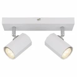 Luminaires Globo Lighting James Plafonnier, Spot de plafond, Applique murale, Spot mural Blanc, 2 lumières* Spots Et Projecteurs