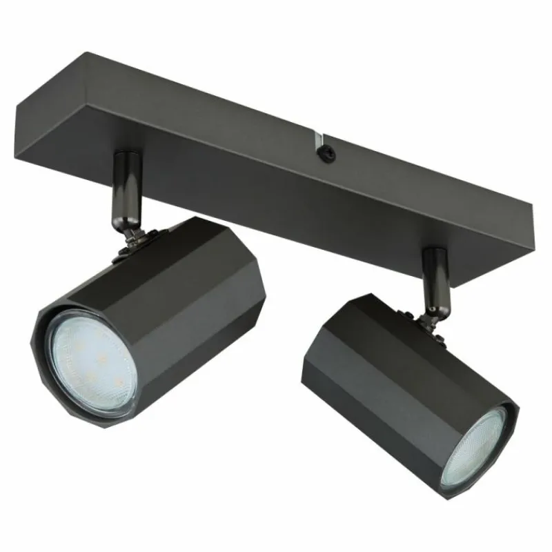 Luminaires Globo Lighting James Plafonnier, Spot de plafond, Applique murale, Spot mural Gris, 2 lumières* Spots Et Projecteurs