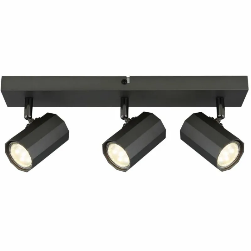 Luminaires Globo Lighting James Plafonnier, Spot de plafond, Applique murale, Spot mural Gris, 3 lumières* Spots Et Projecteurs