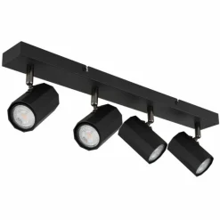 Luminaires Globo Lighting James Plafonnier, Spot de plafond, Applique murale, Spot mural Noir, 4 lumières* Spots Et Projecteurs